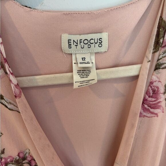 Enfocus Studio Pink Floral Long Sleeve Dress - Picture 4 of 5